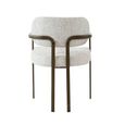 Milan Dining Armchair - Set of 2 - Beige - Fabric and Metal