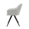 Tommy Swivel Dining Armchair - Set of 2 - Bisque Oasis - Fabric and Metal