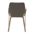 Gilden Dining Armchair - Grey Fabric with Metal Legs