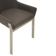 Gilden Dining Armchair - Grey Fabric with Metal Legs
