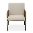 Gilden Dining Armchair - White Fabric