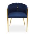 Gilden Dining Chair - Blue Fabric