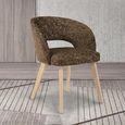 Karol Curved Dining Chair - Fabric - Variation Available