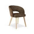 Karol Curved Dining Chair - Fabric - Variation Available