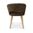 Karol Curved Dining Chair - Fabric - Variation Available