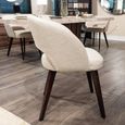 Karol Curved Dining Chair - Fabric - Variation Available