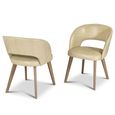 Karol Curved Dining Chair - Leather - Variation Available