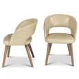 Karol Curved Dining Chair - Leather - Variation Available