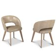Karol Curved Dining Chair - Leather - Variation Available