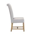 Chateau Dining Chair - Set of 2 - Roll Back - Grey - Fabric and Pine