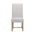 Chateau Dining Chair - Set of 2 - Roll Back - Grey - Fabric and Pine