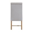 Chateau Dining Chair - Set of 2 - Roll Back - Grey - Fabric and Pine