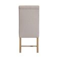 Chateau Dining Chair - Set of 2 - Roll Back - Beige - Fabric and Rustic Pine