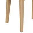 Cotswold Oak Dining Chair - Set of 2 - Ladder Back - Natural and Grey and Fabric