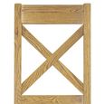 Dorchester Dining Chair - Set of 2 - Cross Back - Beige - Fabric and Rustic Oak