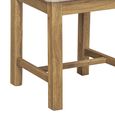 Dorchester Dining Chair - Set of 2 - Cross Back - Beige - Fabric and Rustic Oak