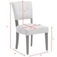 Oakridge Dining Chair - Set of 2 - Beige Bison Fabric - Dark Oak
