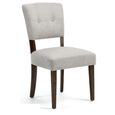 Oakridge Dining Chair - Set of 2 - Beige Fabric - Dark Oak