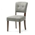 Oakridge Dining Chair - Set of 2 - Grey Bison Fabric - Dark Oak