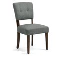 Oakridge Dining Chair - Set of 2 - Grey Fabric - Dark Oak