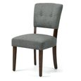 Oakridge Dining Chair - Set of 2 - Grey Fabric - Dark Oak