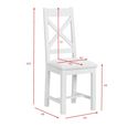 Windermere Painted Dining Chair - Set of 2 - Cross Back - Oyster Grey