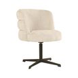 Chadwick Swivel Dining Chair - Cream - Fabric