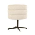 Chadwick Swivel Dining Chair - Cream - Fabric
