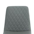 Argenta Dining Chair - Set of 2 - Dark Grey and Black - Fabric and Metal