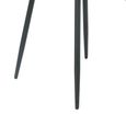 Argenta Dining Chair - Set of 2 - Dark Grey and Black - Fabric and Metal