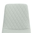 Argenta Dining Chair - Set of 2 - Light Grey and Black - Fabric and Metal
