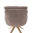 Cotswold Swivel Dining Armchair - Set of 2 - Blush Granite - Fabric and Wood