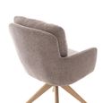 Cotswold Swivel Dining Armchair - Set of 2 - Blush Granite - Fabric and Wood