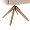 Cotswold Swivel Dining Armchair - Set of 2 - Blush Pink - Fabric and Wood