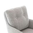 Cotswold Swivel Dining Armchair - Set of 2 - Grey - Fabric and Wood