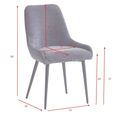 Oscar Dining Chair - Set of 2 - Biscuit and Black - Fabric and Metal