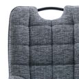 Symphony Dining Chair - Set of 2 - Dark Grey and Black - Fabric and Metal