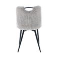 Symphony Dining Chair - Set of 2 - Grey and Black - Fabric and Metal