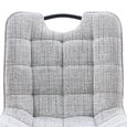 Symphony Dining Chair - Set of 2 - Grey and Black - Fabric and Metal