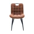 Symphony Dining Chair - Set of 2 - Rust Orange and Black - Fabric and Metal