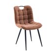 Symphony Dining Chair - Set of 2 - Rust Orange and Black - Fabric and Metal