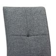 Venezia Cantilever Dining Chair - Set of 2 - Grey and Black - Fabric and Metal