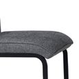 Venezia Cantilever Dining Chair - Set of 2 - Grey and Black - Fabric and Metal