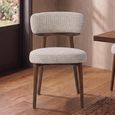 Basker Dining Chair - Fancy Natural - Fabric and Wood