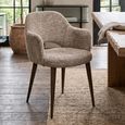 Delphina Dining Armchair - Lovely Nature - Fabric and Metal