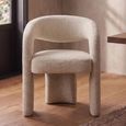 Soho Dining Armchair - Curved Back - Natural Linear - Fabric