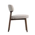 Basker Dining Chair - Fancy Natural - Fabric and Wood