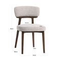 Basker Dining Chair - Fancy Natural - Fabric and Wood