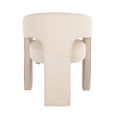 Belle Dining Armchair - Curved Back - Biscotti - Fabric