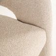 Belle Dining Armchair - Curved Back - Biscotti - Fabric